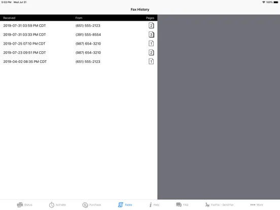 FaxReceive - receive fax app iPad  スクリーンショット