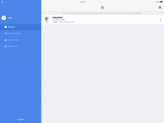 Sensor Switch VLP iPad  Screenshots