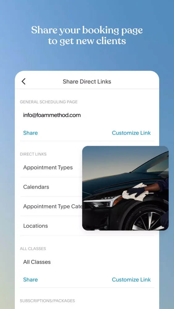 Acuity Scheduling Screenshots