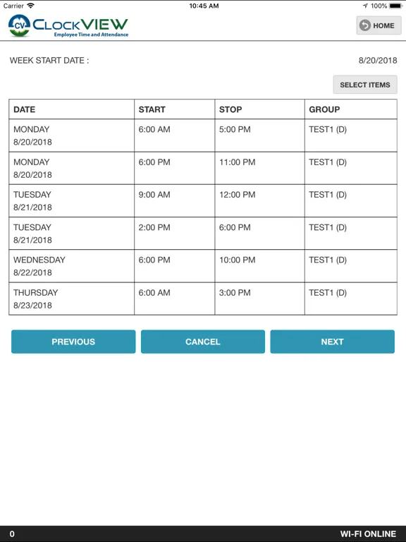 Screenshot di ClockVIEW Mobile iPad 