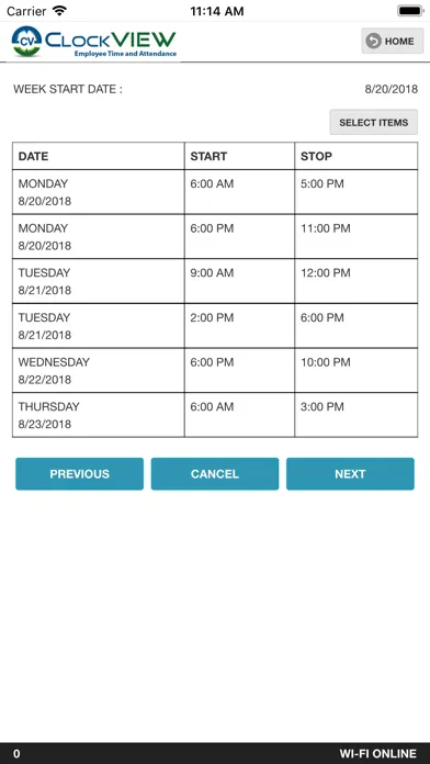 Screenshot di ClockVIEW Mobile