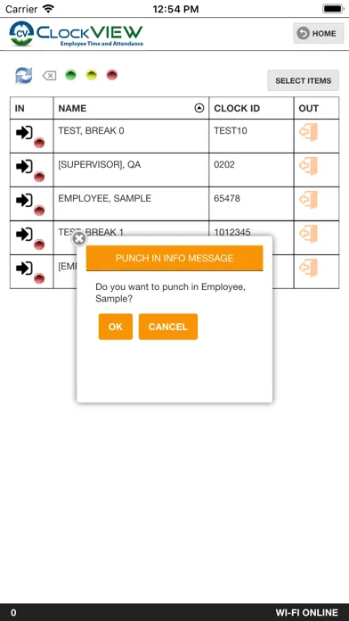 Screenshot di ClockVIEW Mobile