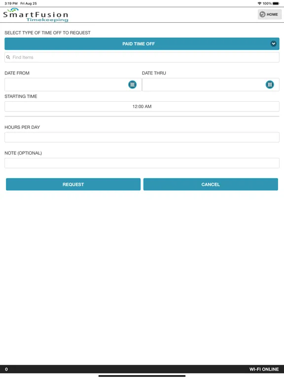 Capturas de pantalla de SmartFusion Timekeeping iPad 