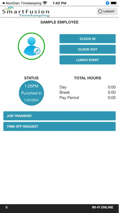 Capturas de pantalla de SmartFusion Timekeeping