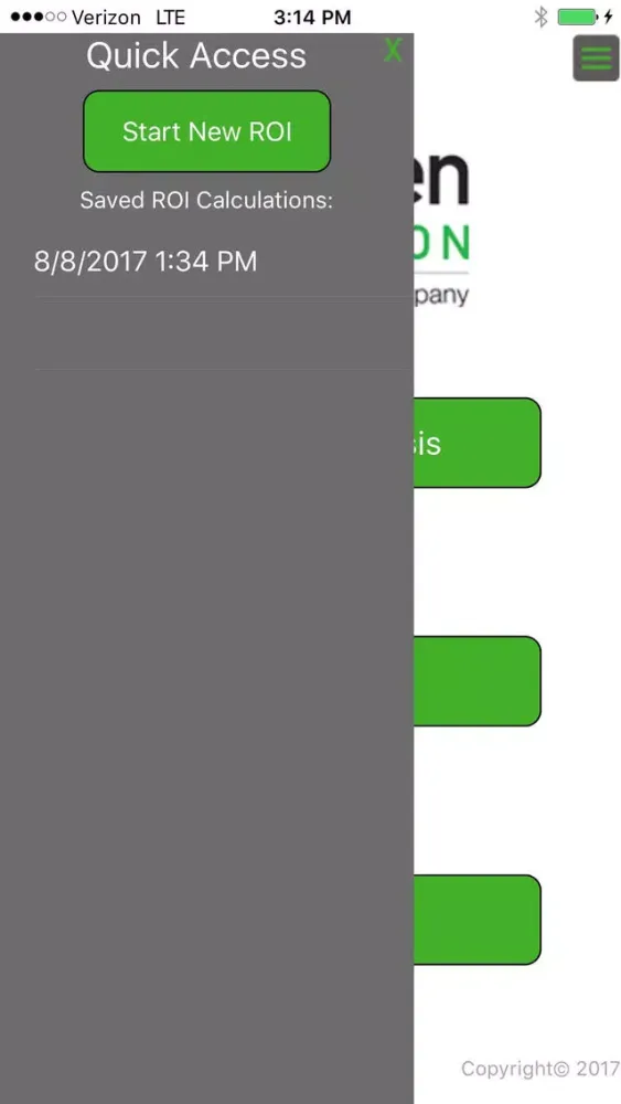 Ảnh chụp màn hình của Acu-POLARIS ROI Calculator