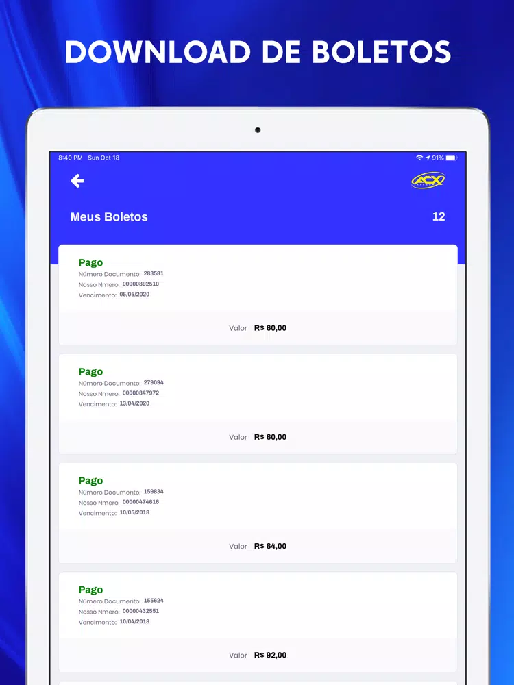 ACX Telecom iPad  Screenshots