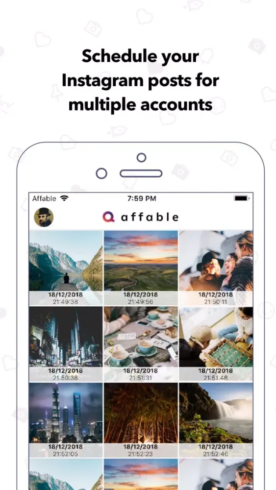 Ảnh chụp màn hình của Affable: Planner for Instagram