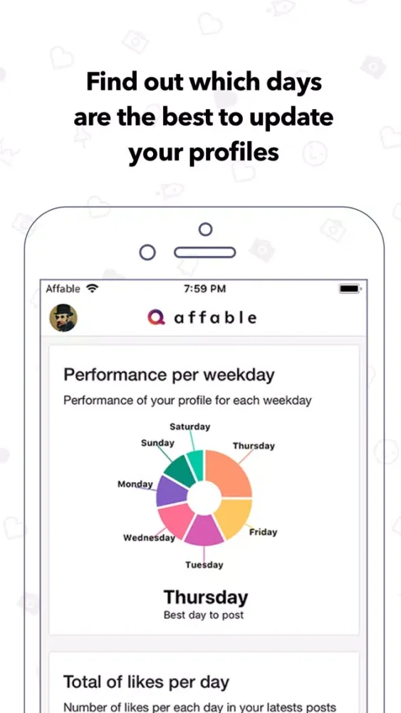 Ảnh chụp màn hình của Affable: Planner for Instagram