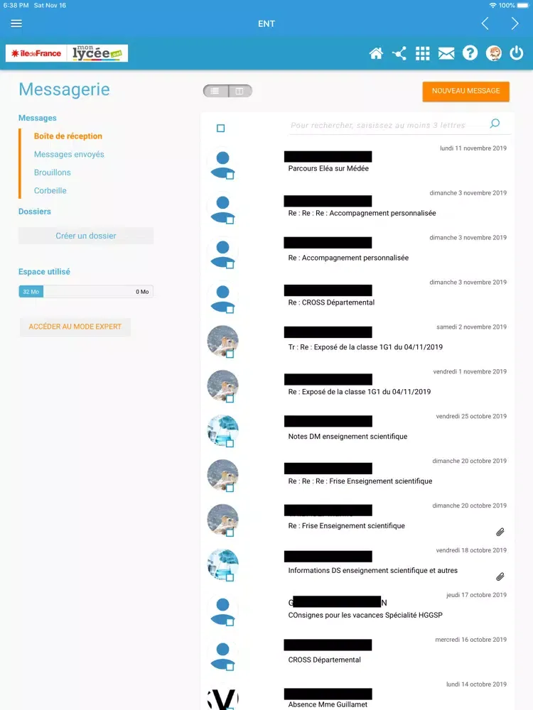ENT Lycée IleDeFrance iPad  Screenshots