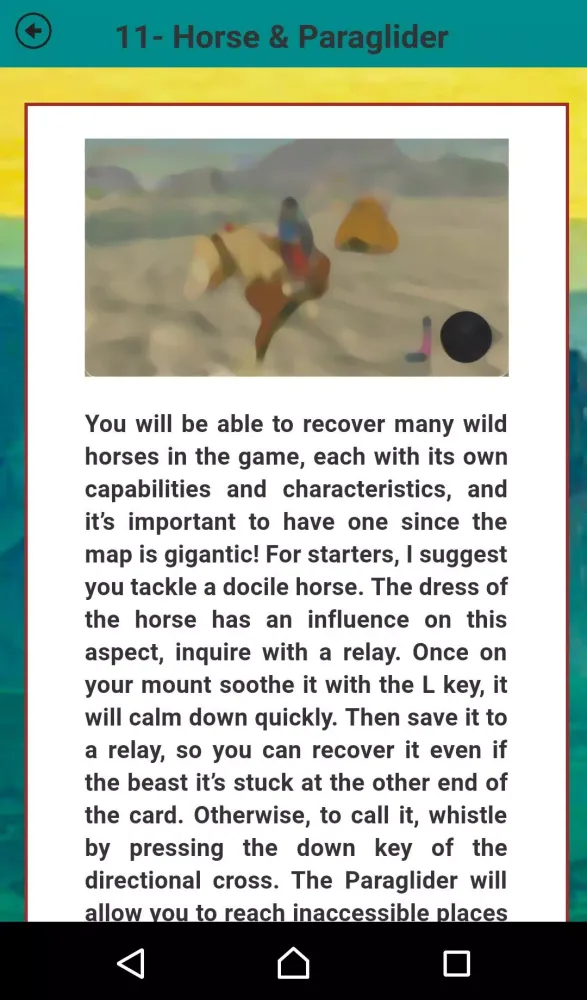 Capturas de tela do Tips For Zelda Breath of wild