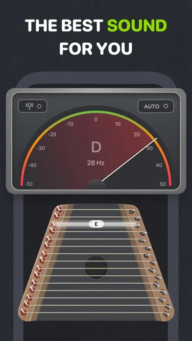 Ảnh chụp màn hình của Tuner: cymbals, bass & guitar