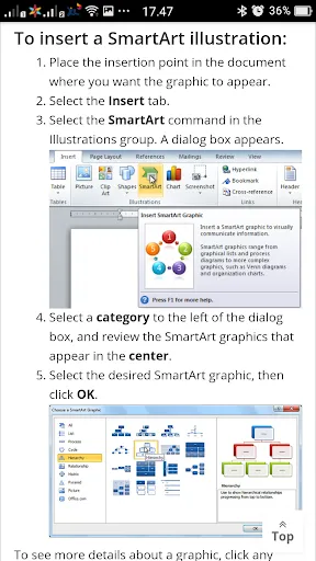 ภาพหน้าจอของ Learn Office 2007-2016