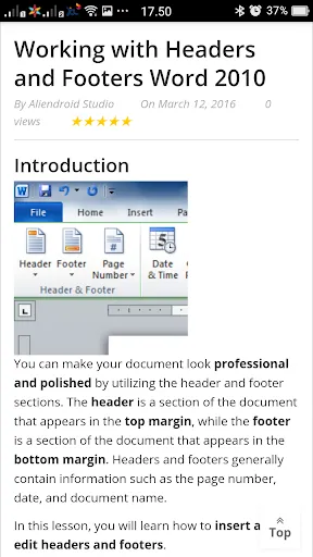 ภาพหน้าจอของ Learn Office 2007-2016