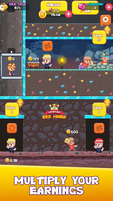 Capturas de pantalla de Idle Mountain Miner Game
