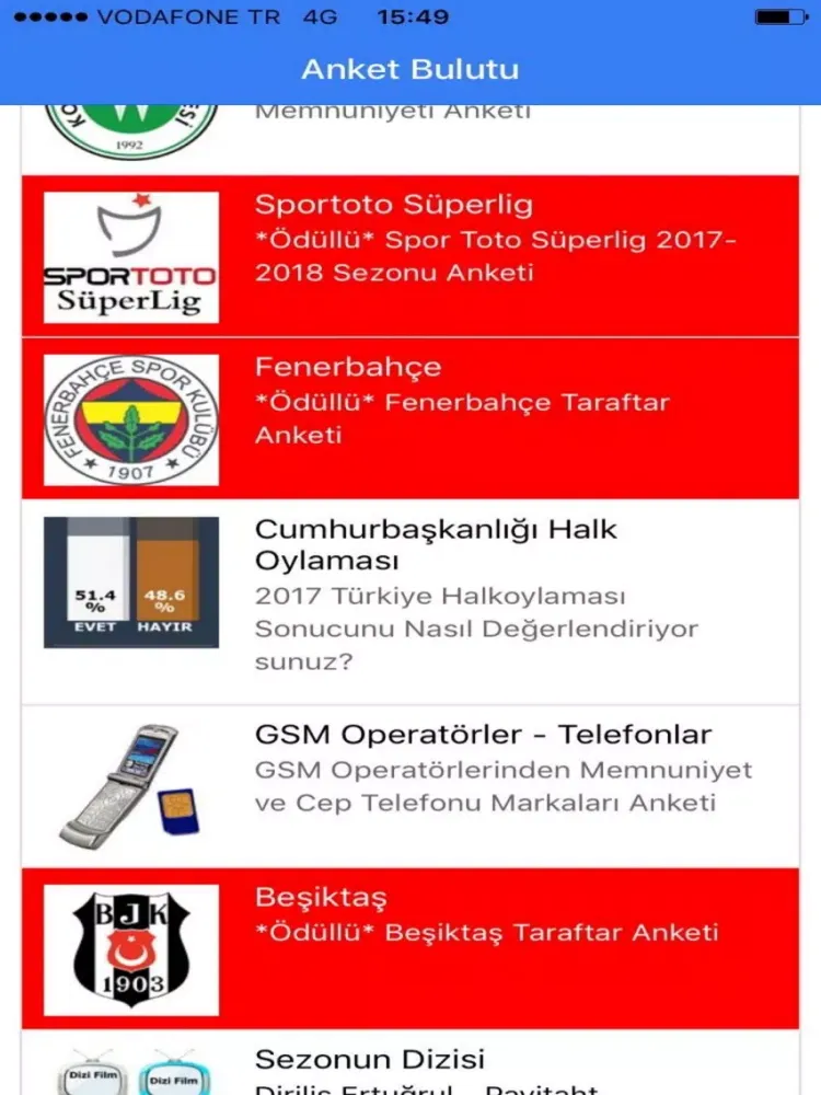 Zrzuty ekranu Anket Bulutu iPad 