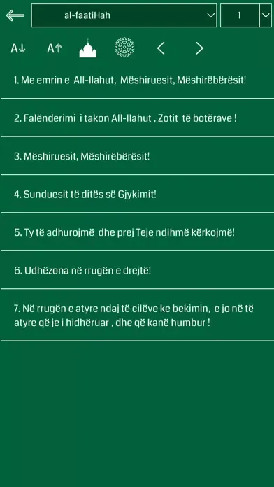 Zrzuty ekranu Albanian Quran Offline