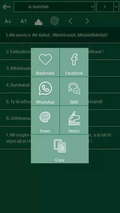 Zrzuty ekranu Albanian Quran Offline
