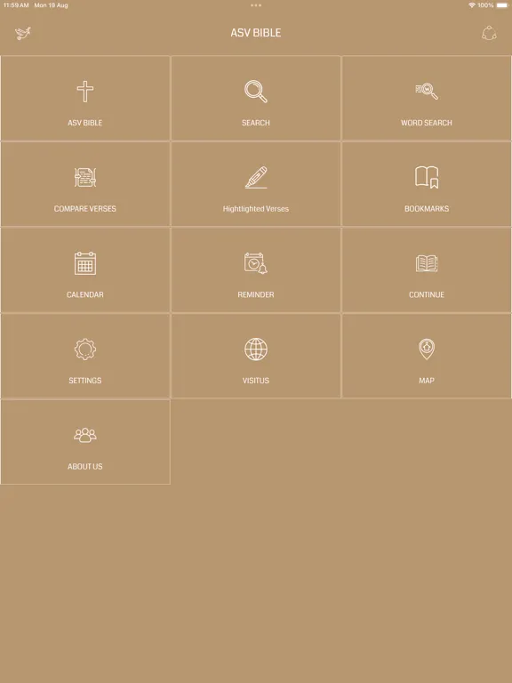 Tangkapan layar ASV Bible Audio iPad 