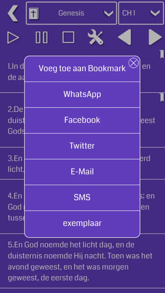 Tangkapan skrin Bijbel Audio