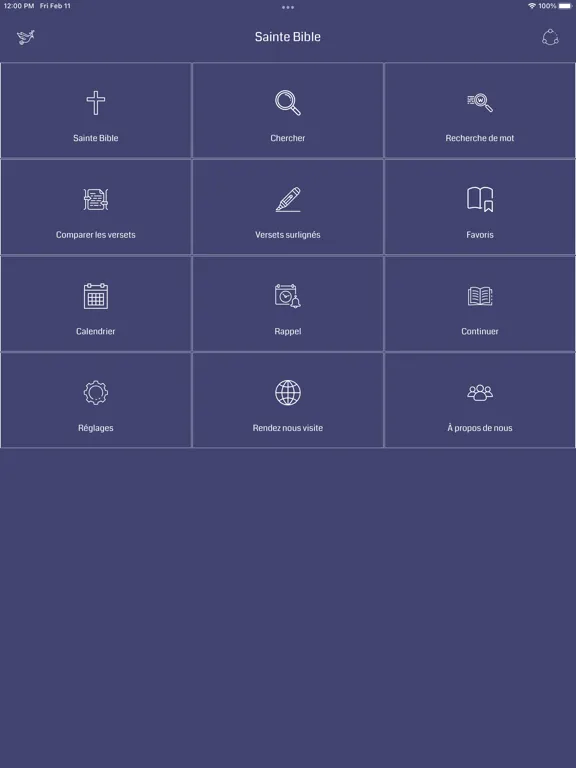 Tangkapan skrin French Bible Audio iPad 