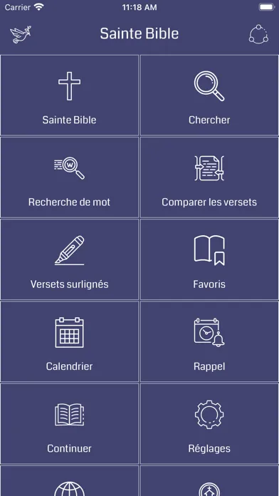 Tangkapan skrin French Bible Audio