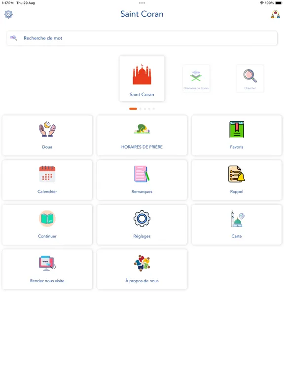 Ảnh chụp màn hình của French Quran iPad 