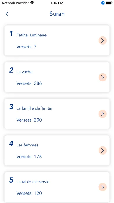Ảnh chụp màn hình của French Quran