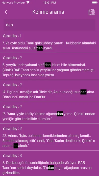 Capturas de tela do Turkish Bible
