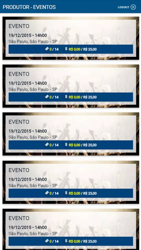 Скриншоты Rm Tickets - Produtor