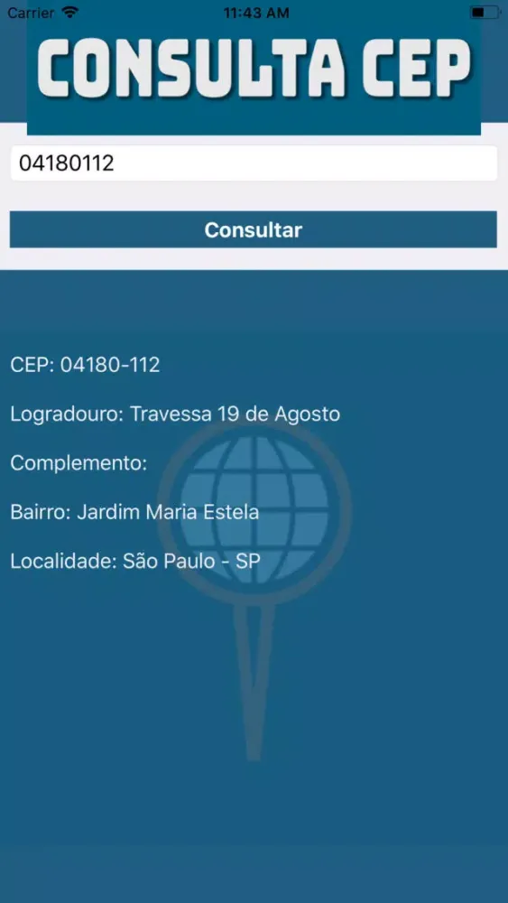 Consulta CEP 스크린샷