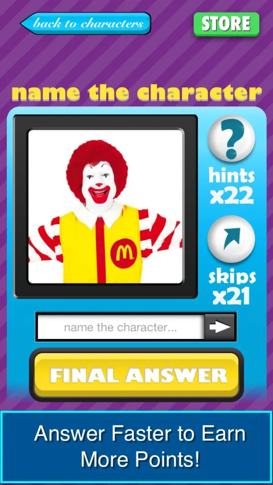 Zrzuty ekranu QuizCraze Characters - guess what's the hi color character in this mania logos quiz trivia game