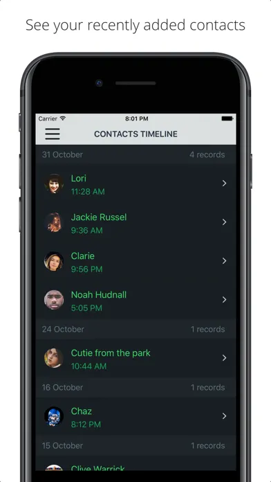 Contacts Timeline سکرین شاٹس
