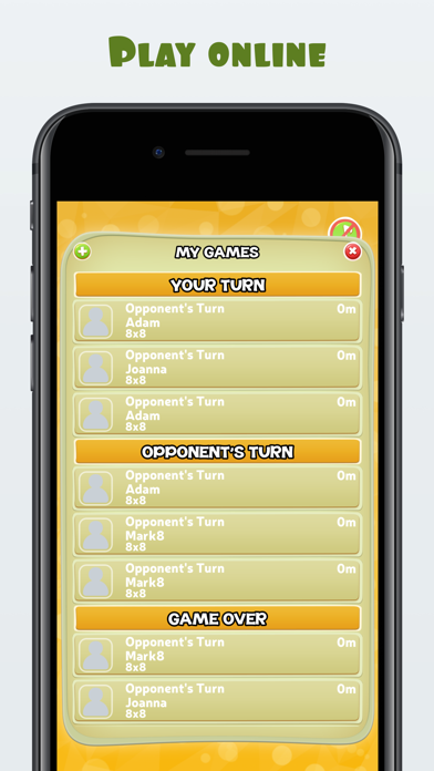 Tangkapan skrin Online Checkers With Friends