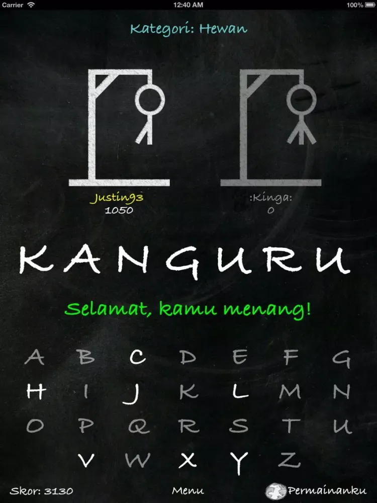 Скриншоты Hangman (Indonesia) iPad 