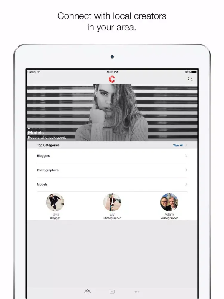 Tangkapan layar CoCreation iPad 