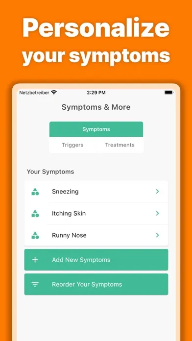 Скриншоты Allergy Tracker°