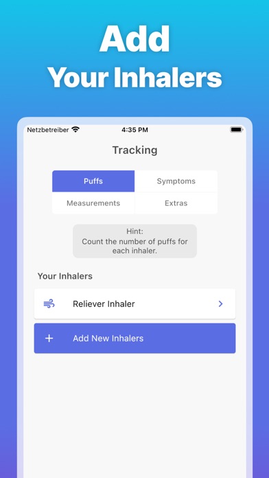 Tangkapan layar Asthma Tracker゜