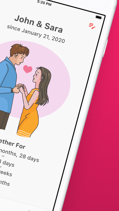 Tangkapan layar Relationship Tracker°