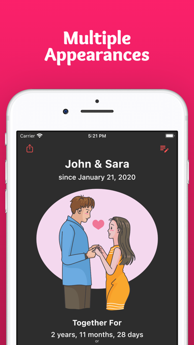 Tangkapan layar Relationship Tracker°