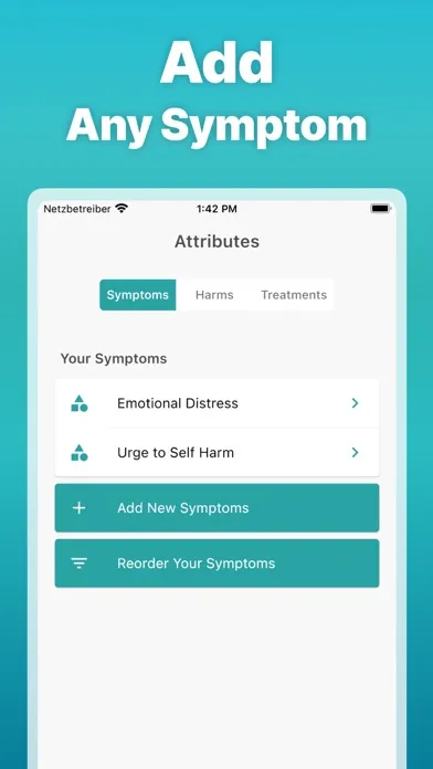Captures d'écran de Self Harm Tracker & Recovery