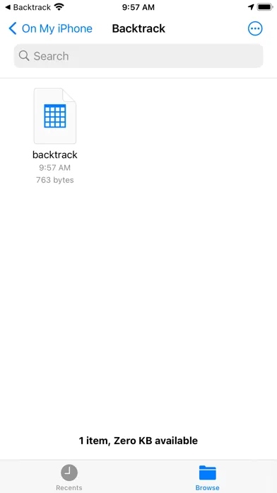 Capturas de tela do Backtrack Location Logging
