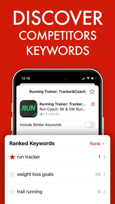 Captures d'écran de ASO Tracker & Keyword Research