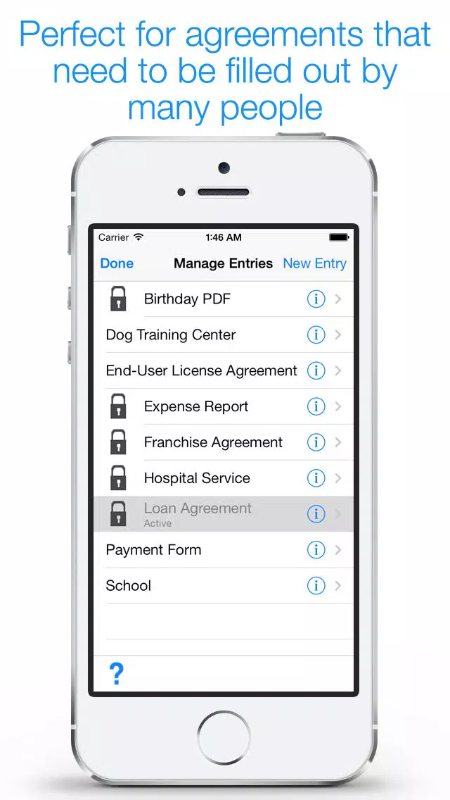 Form Tools PDF - quickly fill out an agreement, a contract or an entry سکرین شاٹس