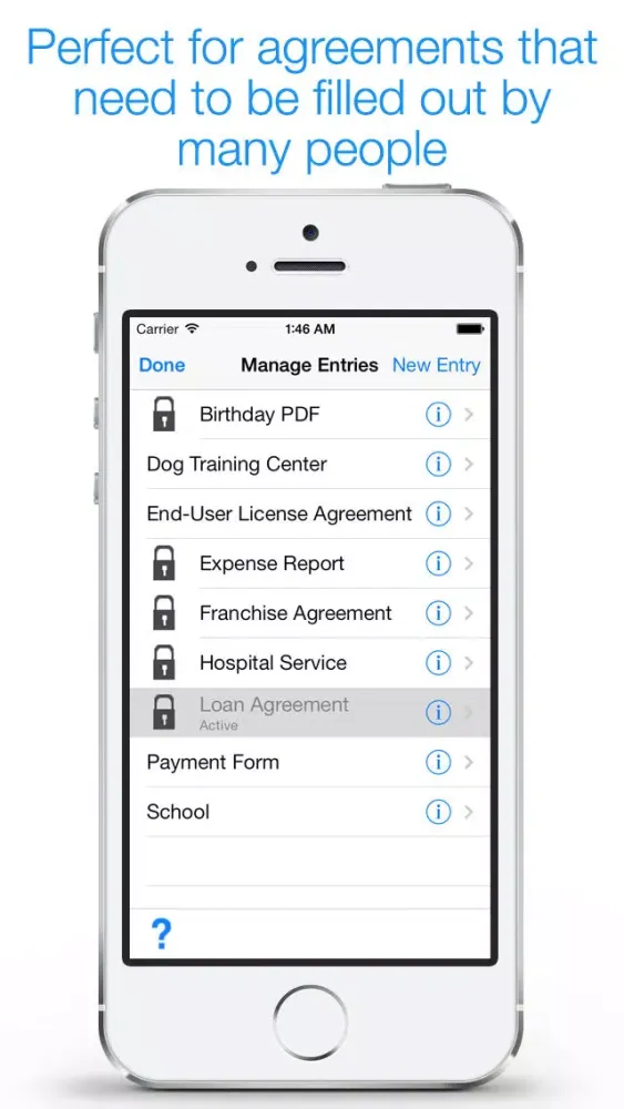 ภาพหน้าจอของ Form Tools PDF - quickly fill out an agreement, a contract or an entry