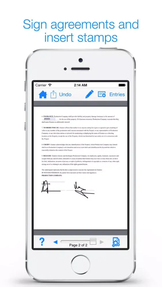 ภาพหน้าจอของ Form Tools PDF - quickly fill out an agreement, a contract or an entry