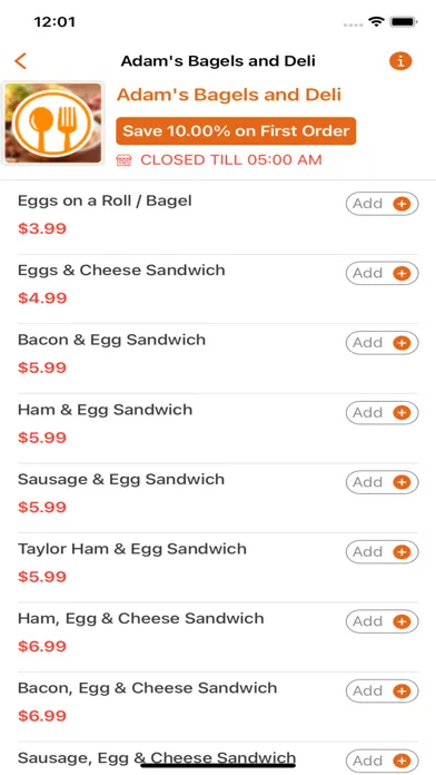 Screenshot di Adam's Bagels and Deli