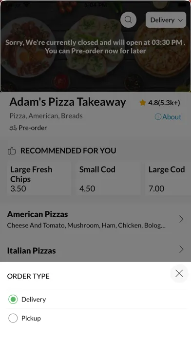 Adam's Pizza Takeaway應用截圖