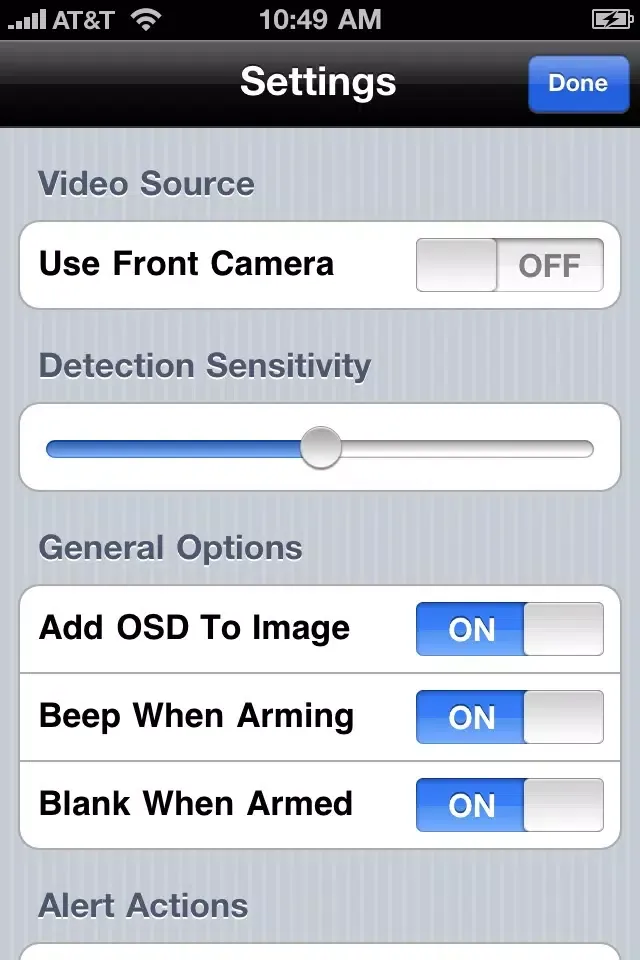 VM Alert - Video Motion Detector Screenshots