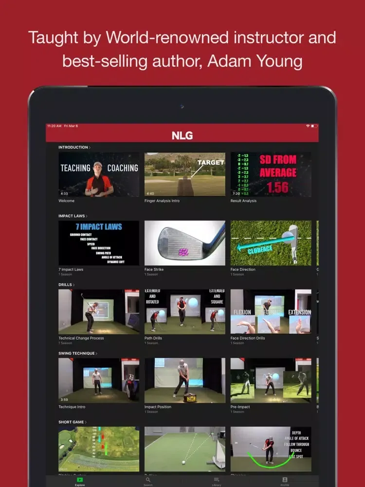 تصاویر Next Level Golf TV iPad 