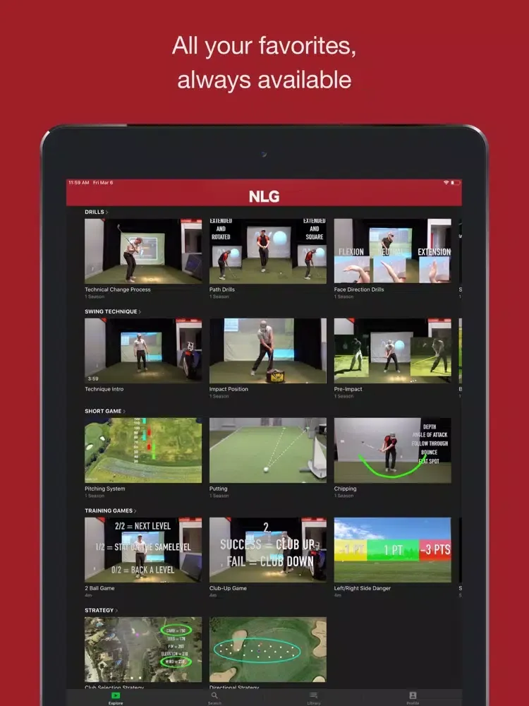 تصاویر Next Level Golf TV iPad 
